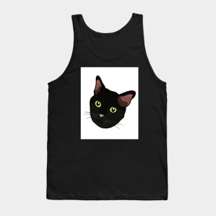 Black Cat Portrait Tank Top